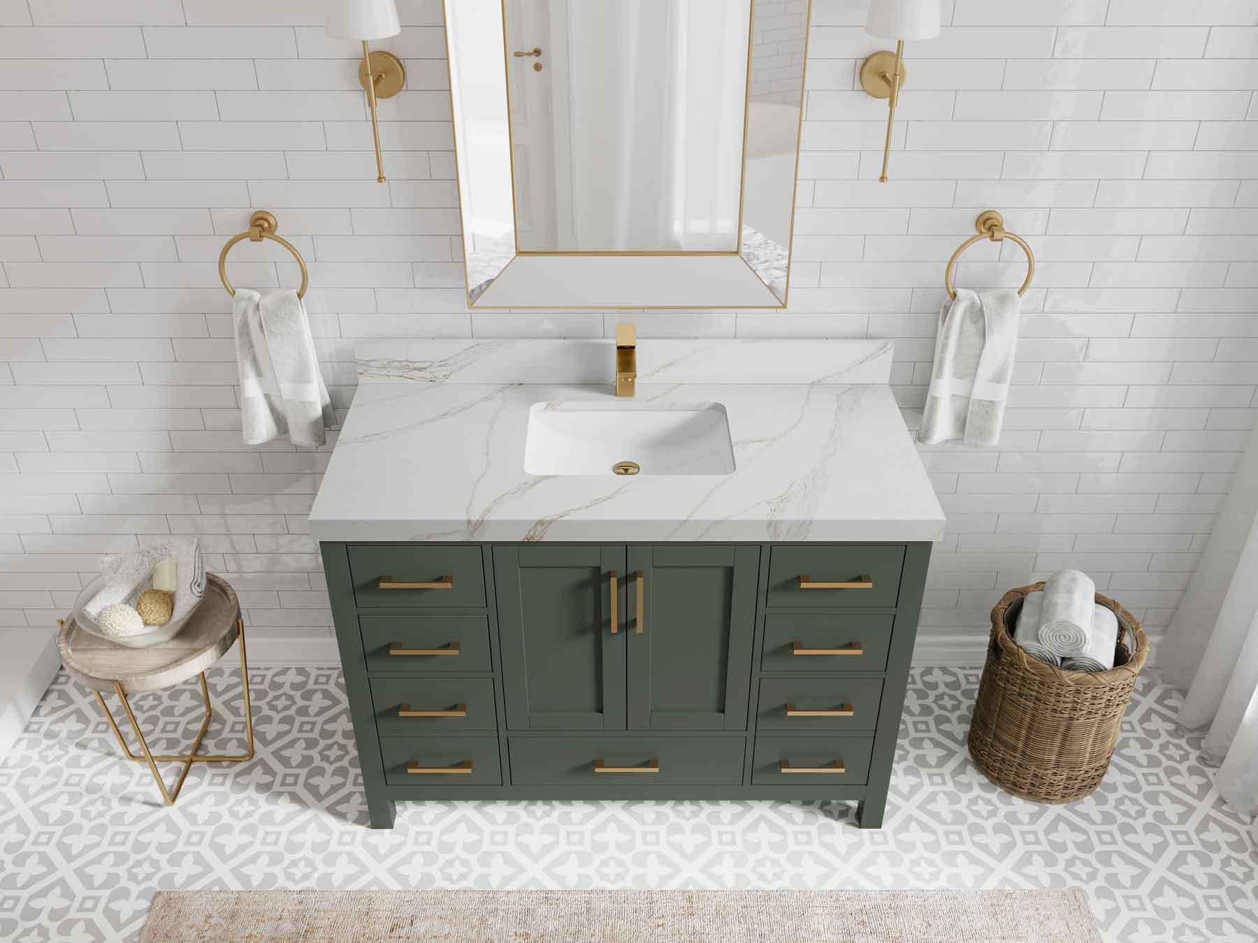 Malibu 48 in. W x 22 in. D Single Sink Bathroom Vanity - Willow Bath and Vanity