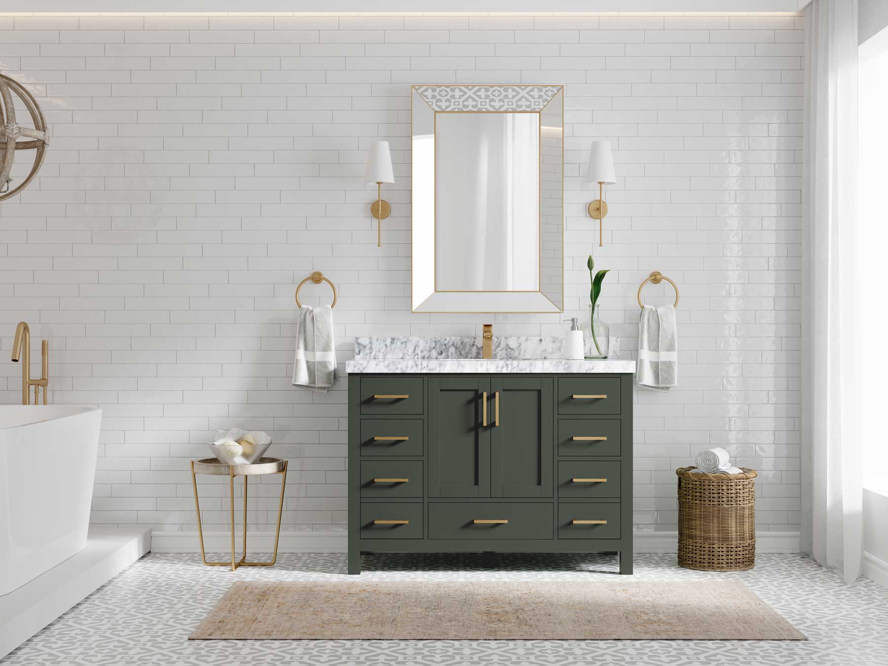 Malibu 48 in. W x 22 in. D Single Sink Bathroom Vanity - Willow Bath and Vanity