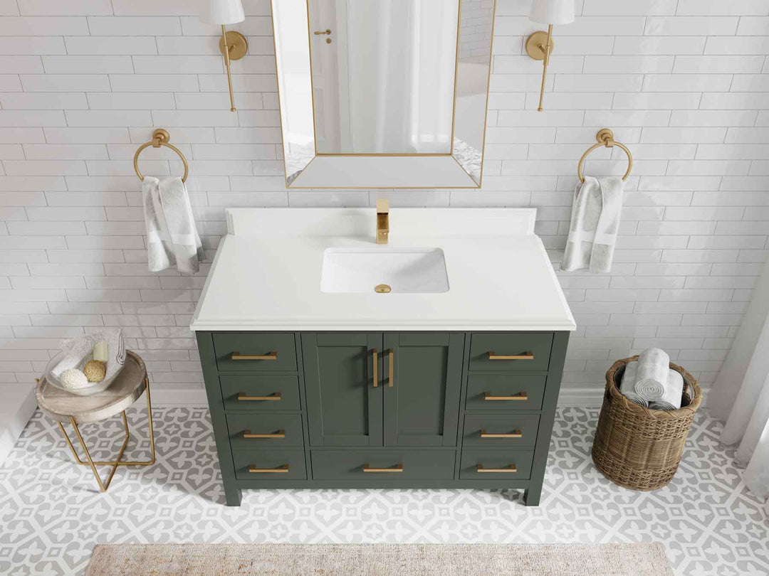 Malibu 48 in. W x 22 in. D Single Sink Bathroom Vanity - Willow Bath and Vanity
