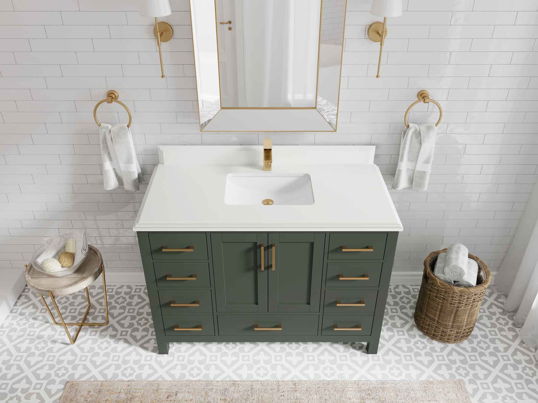 Malibu 48 in. W x 22 in. D Single Sink Bathroom Vanity - Willow Bath and Vanity