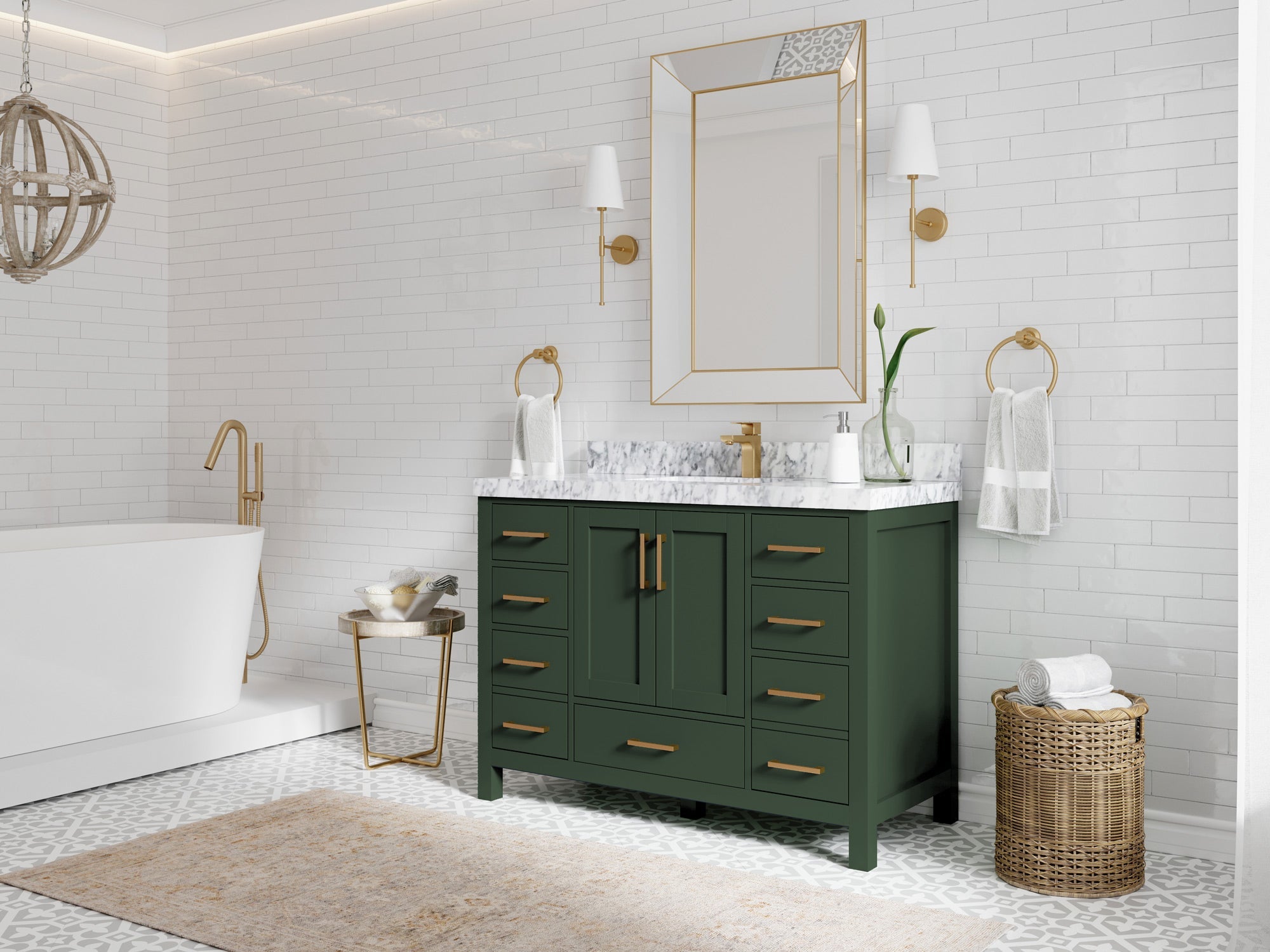 Malibu 48 in. W x 22 in. D Single Sink Bathroom Vanity - Willow Bath and Vanity