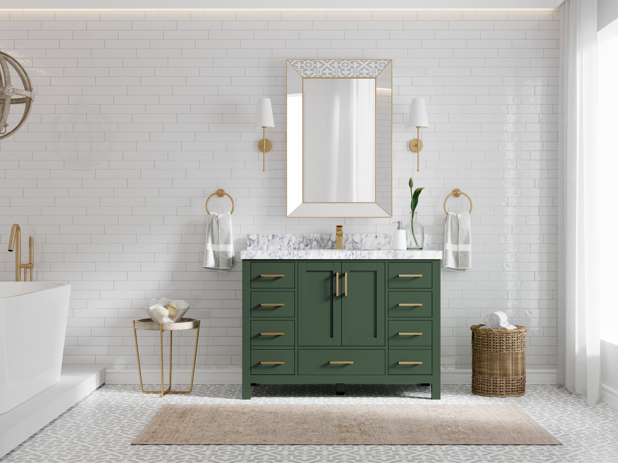 Malibu 48 in. W x 22 in. D Single Sink Bathroom Vanity - Willow Bath and Vanity