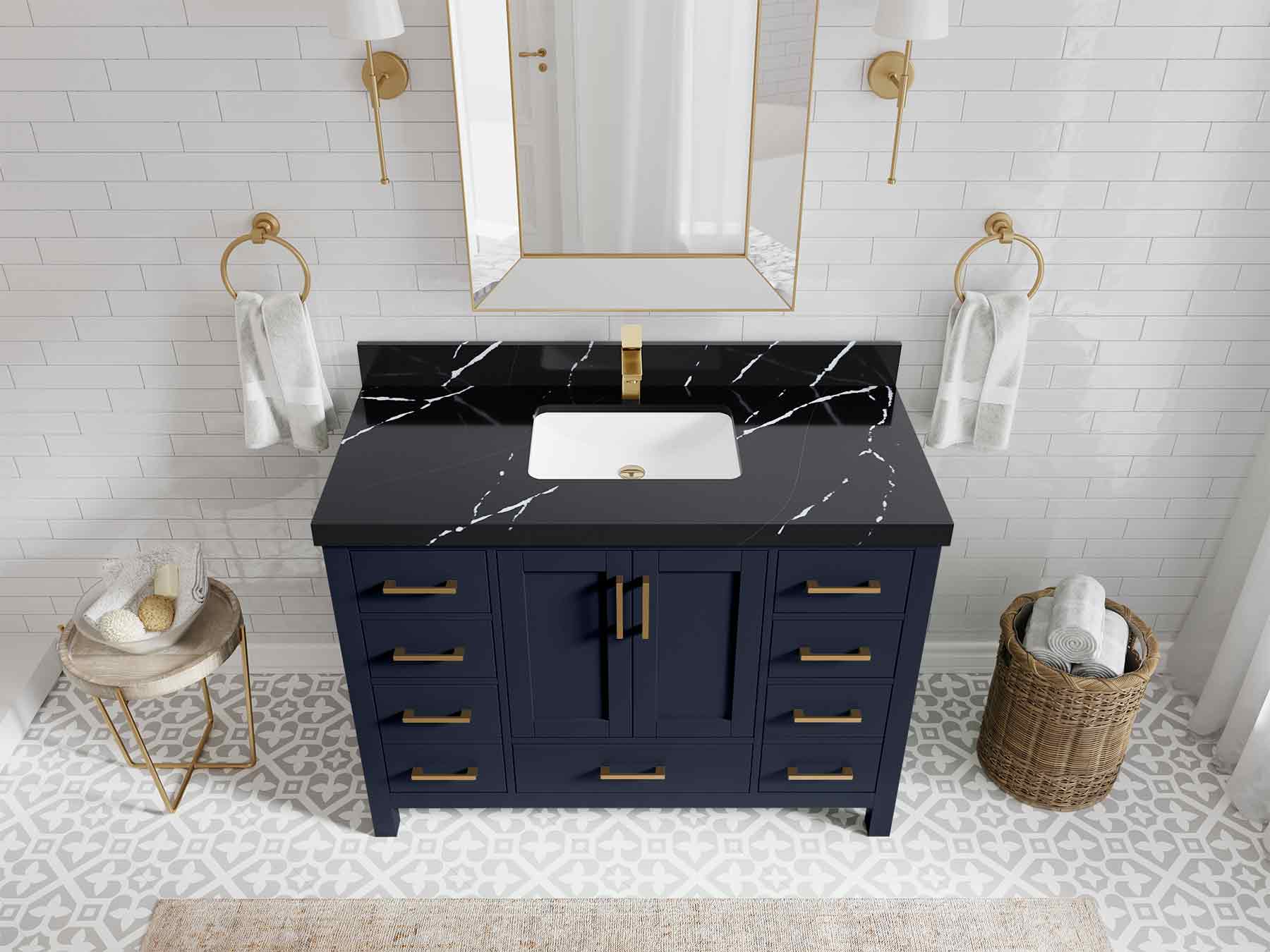 Malibu 48 in. W x 22 in. D Single Sink Bathroom Vanity - Willow Bath and Vanity