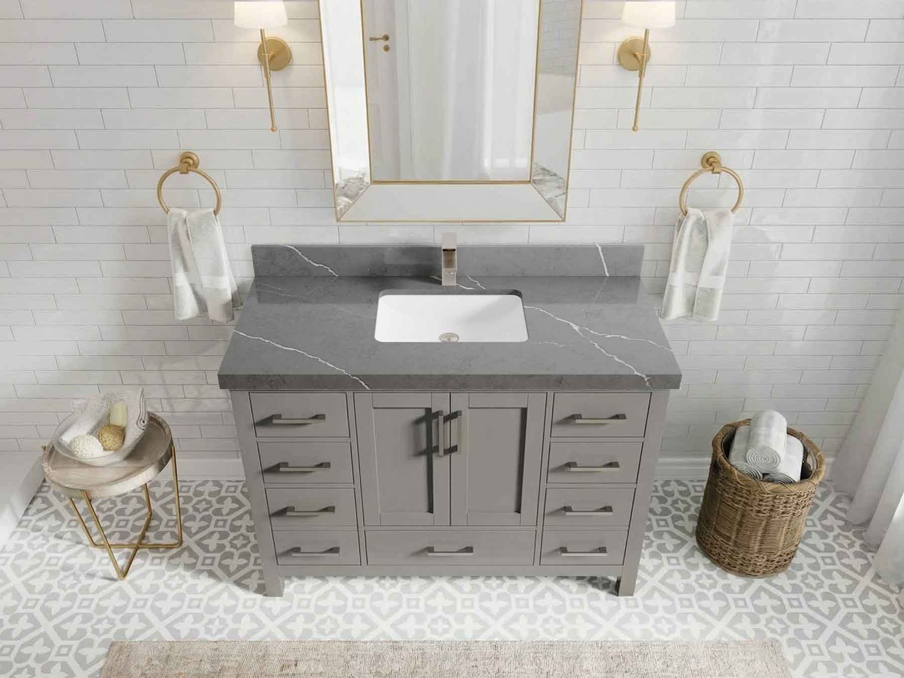 Malibu 48 in. W x 22 in. D Single Sink Bathroom Vanity - Willow Bath and Vanity