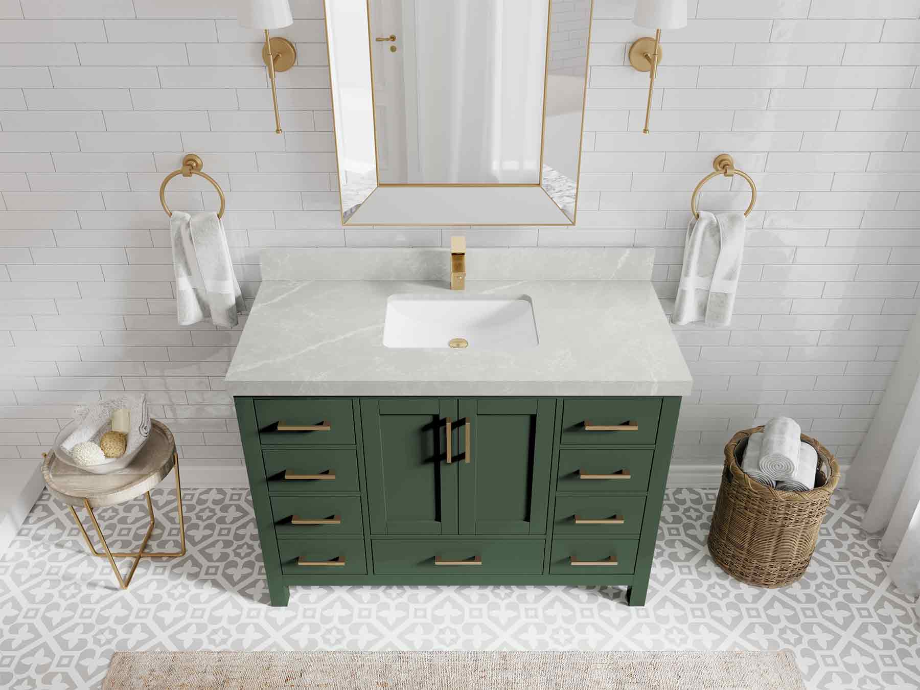 Malibu 48 in. W x 22 in. D Single Sink Bathroom Vanity - Willow Bath and Vanity