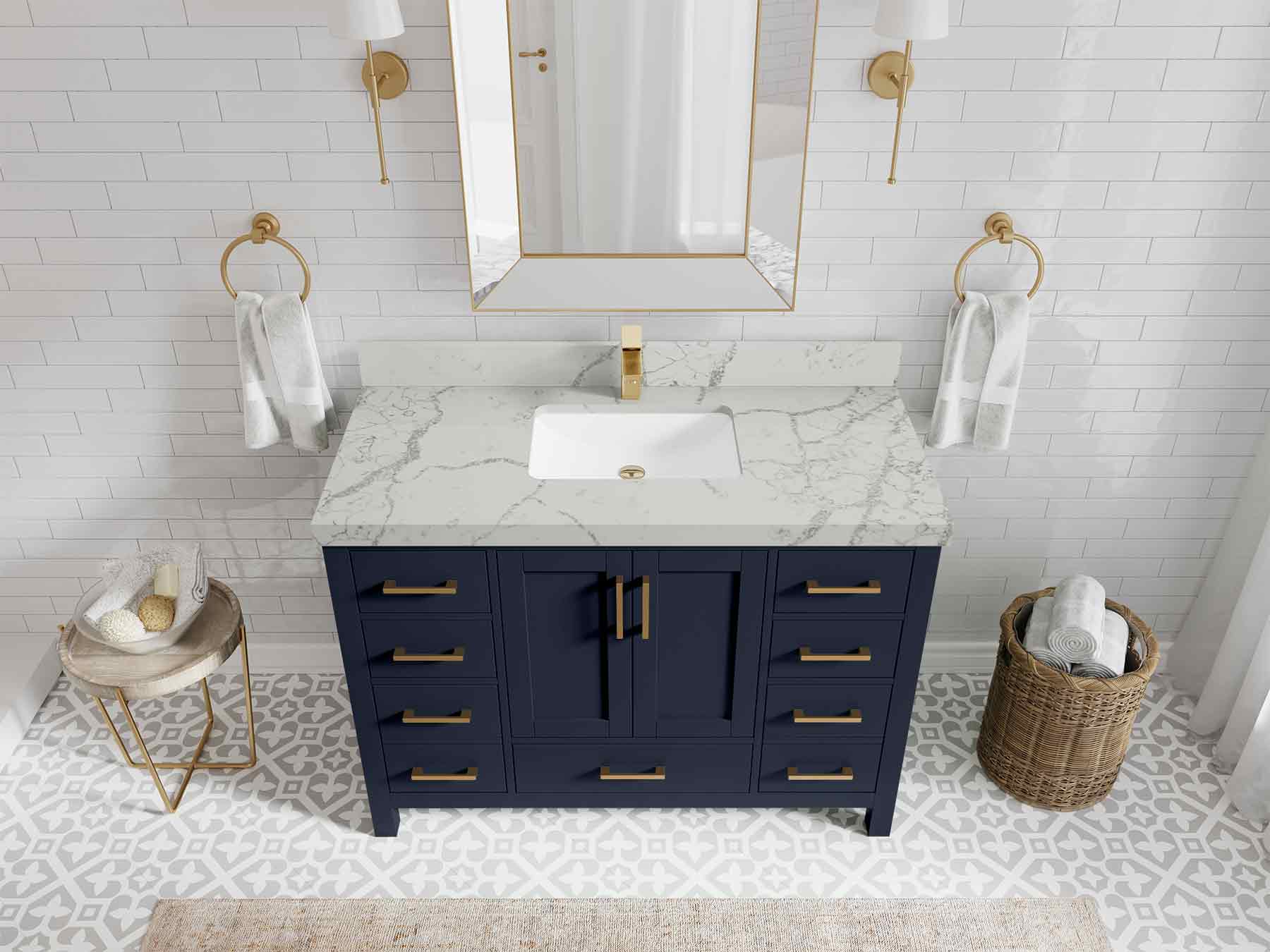 Malibu 48 in. W x 22 in. D Single Sink Bathroom Vanity - Willow Bath and Vanity