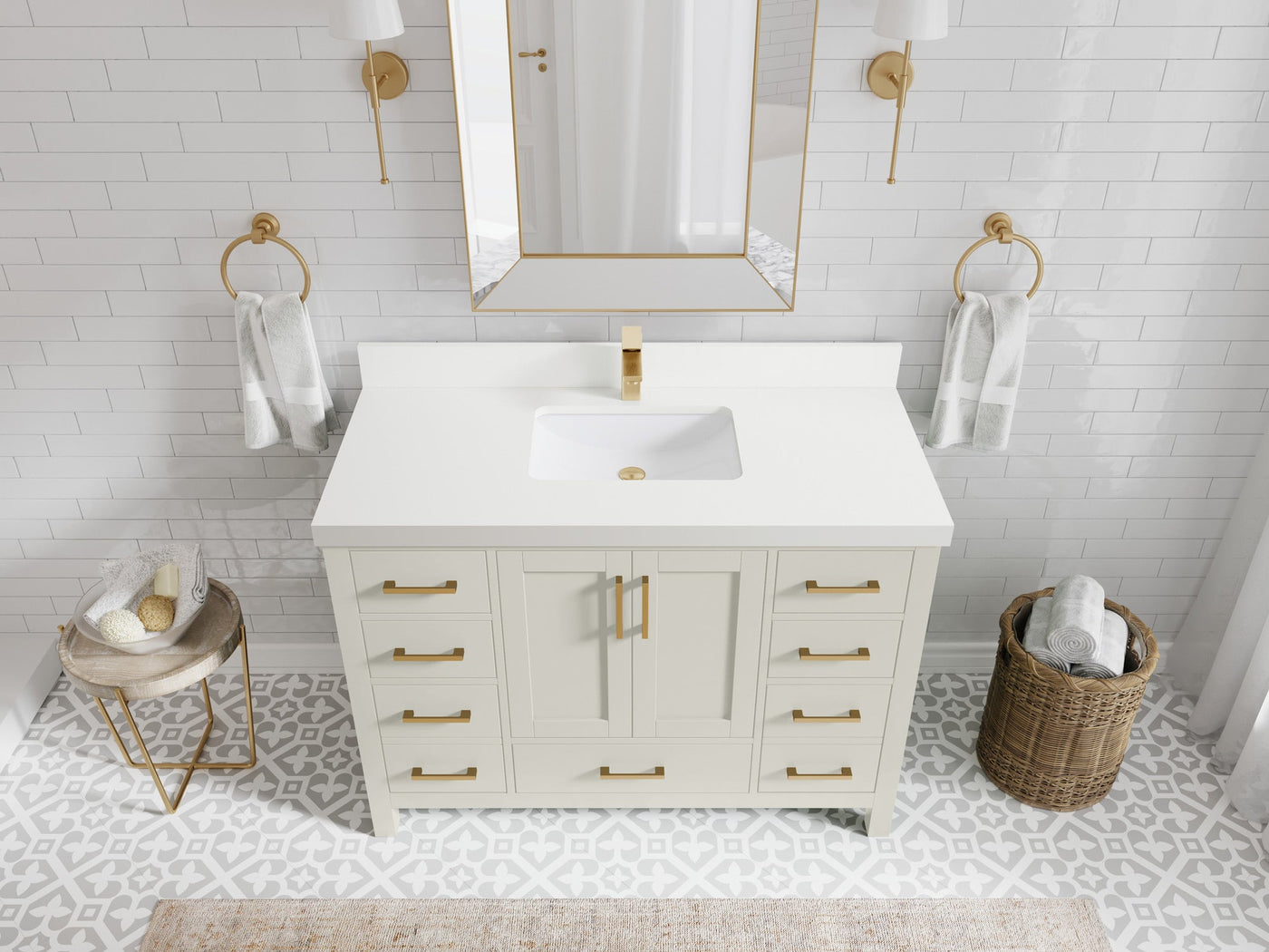 Malibu 48 in. W x 22 in. D Single Sink Bathroom Vanity