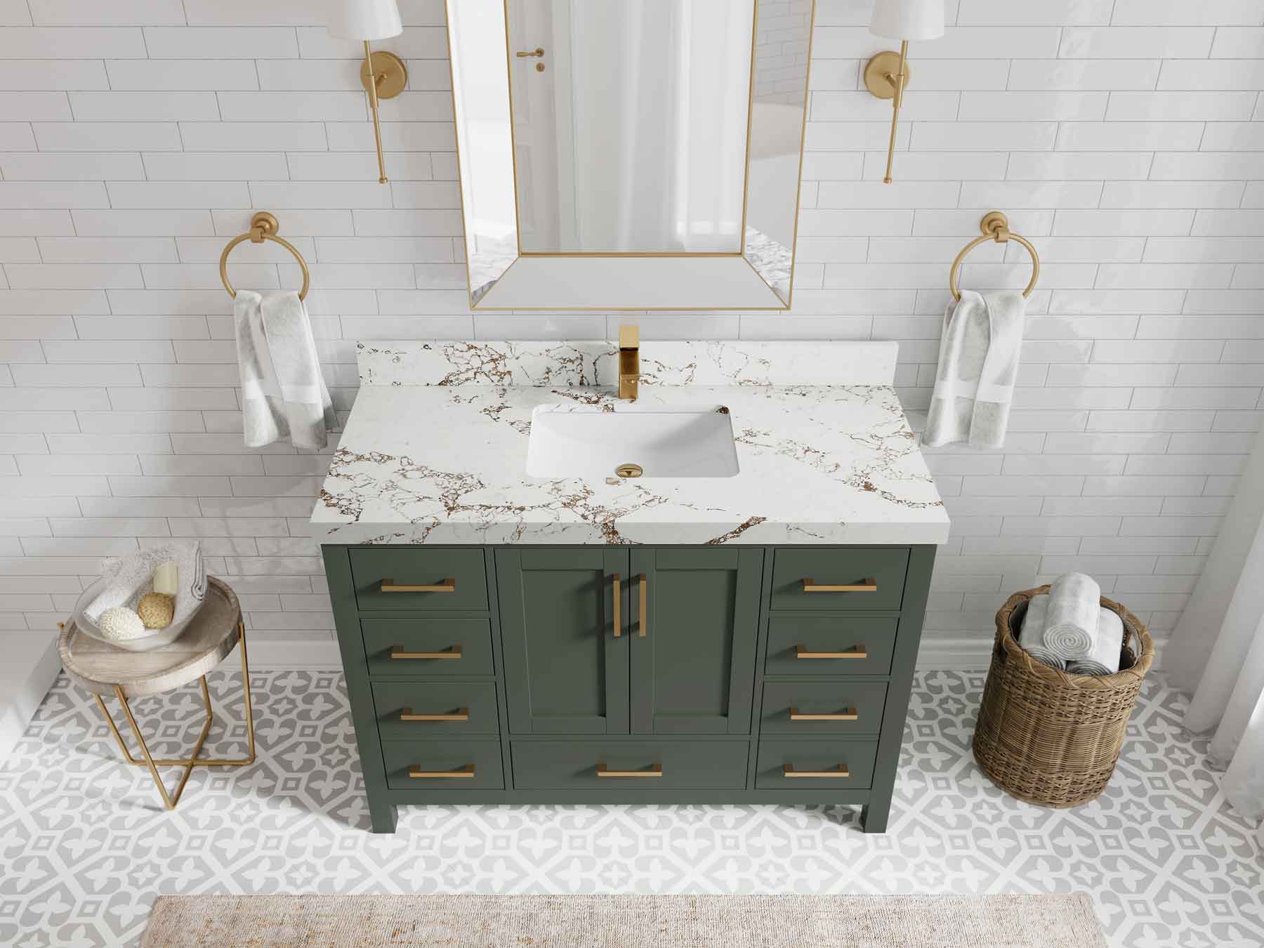 Malibu 48 in. W x 22 in. D Single Sink Bathroom Vanity - Willow Bath and Vanity