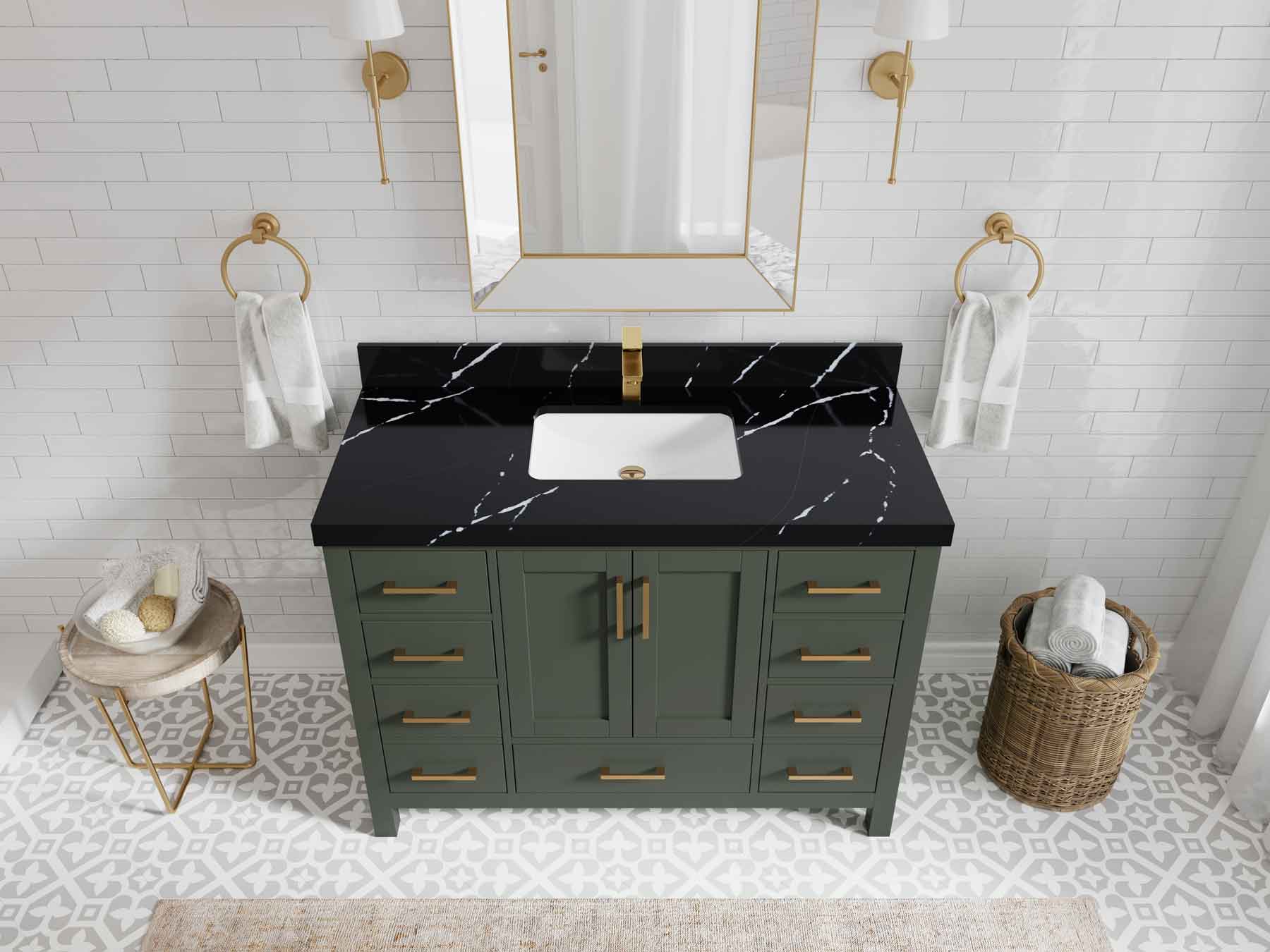 Malibu 48 in. W x 22 in. D Single Sink Bathroom Vanity - Willow Bath and Vanity