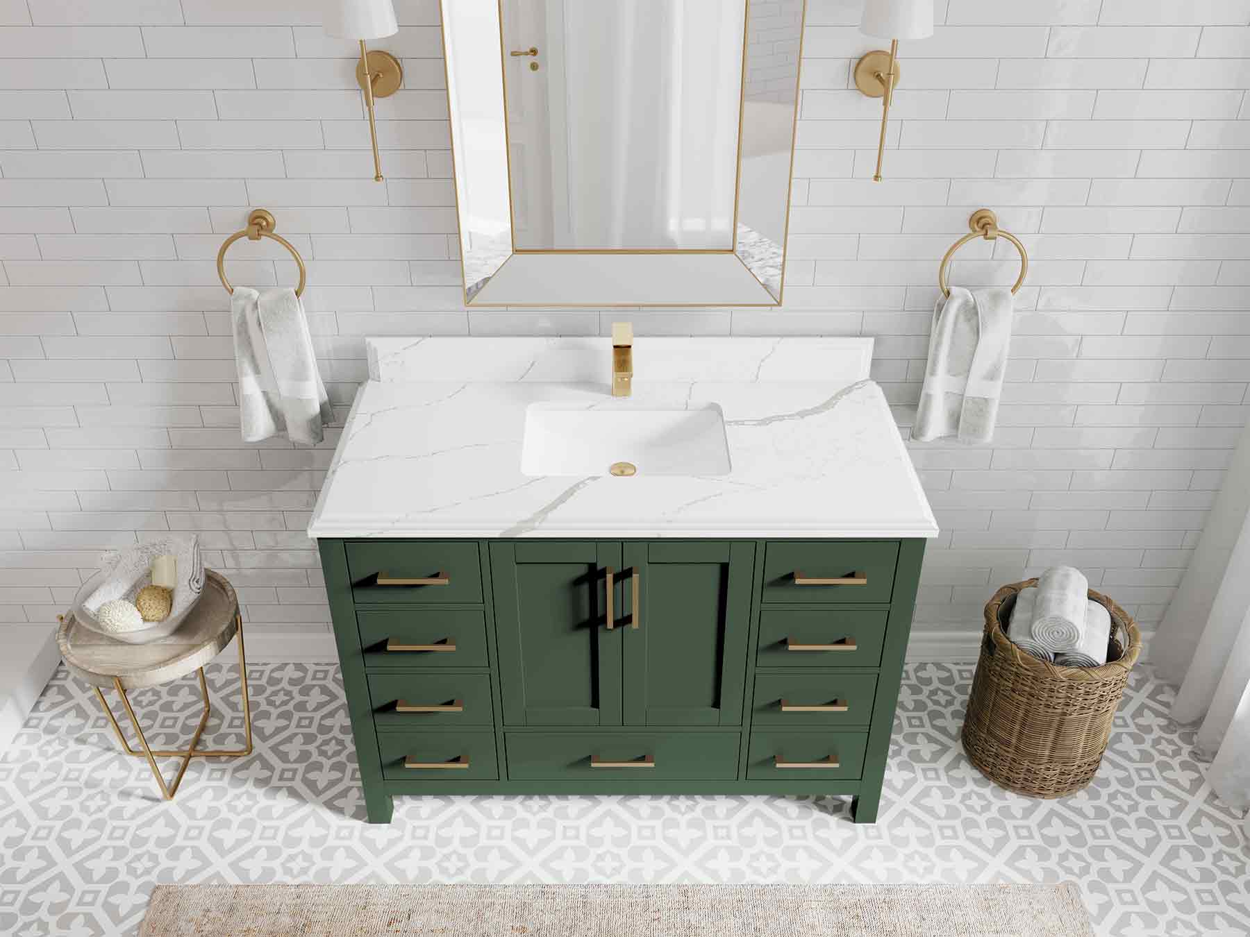 Malibu 48 in. W x 22 in. D Single Sink Bathroom Vanity - Willow Bath and Vanity