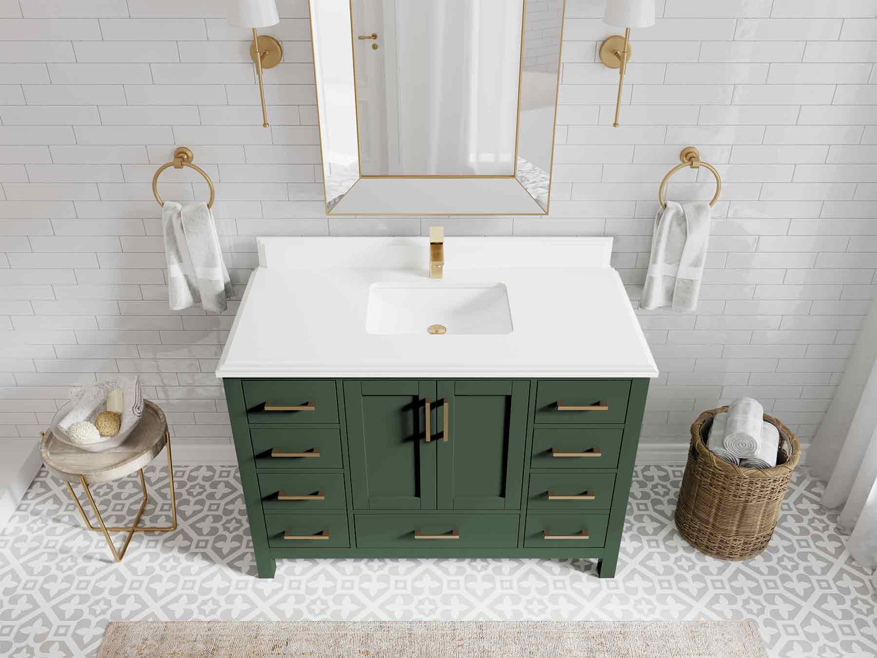 Malibu 48 in. W x 22 in. D Single Sink Bathroom Vanity - Willow Bath and Vanity