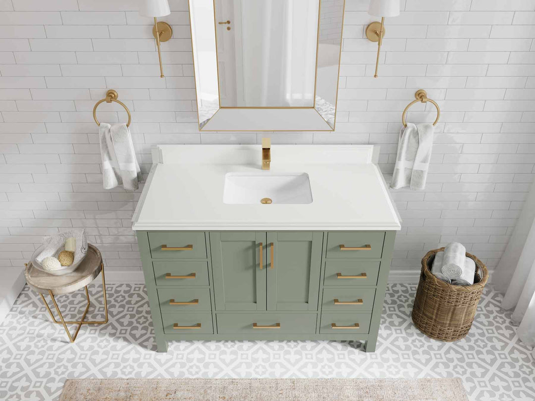 Malibu 48 in. W x 22 in. D Single Sink Bathroom Vanity - Willow Bath and Vanity