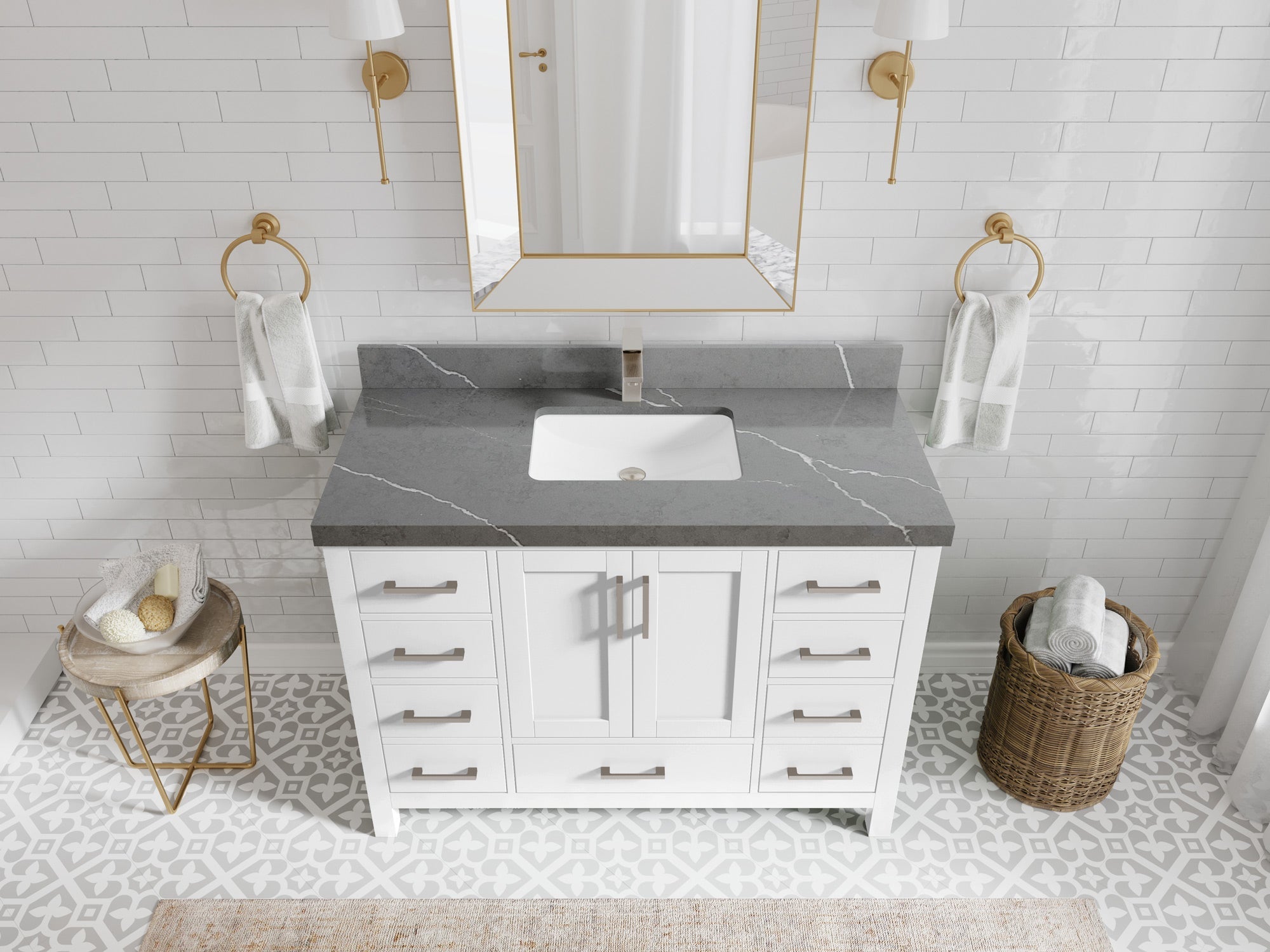 Malibu 48 in. W x 22 in. D Single Sink Bathroom Vanity - Willow Bath and Vanity