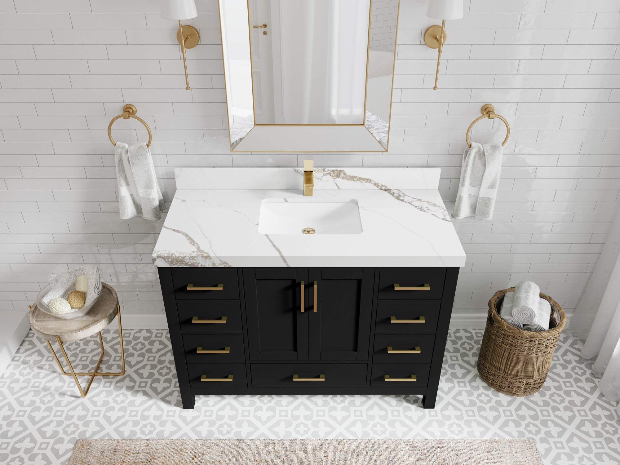 Malibu 48 in. W x 22 in. D Single Sink Bathroom Vanity - Willow Bath and Vanity