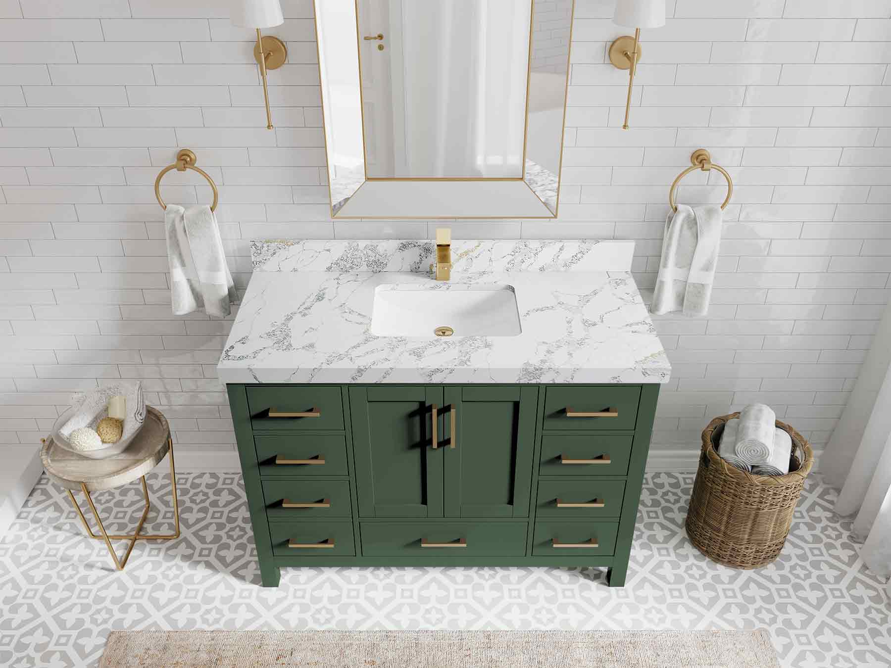 Malibu 48 in. W x 22 in. D Single Sink Bathroom Vanity - Willow Bath and Vanity