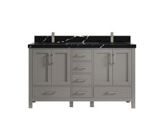 Malibu 60 in. W x 22 in. D Double Sink Bathroom Vanity - photo 9