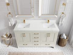 Malibu 60 in. W x 22 in. D Double Sink Bathroom Vanity - photo 28
