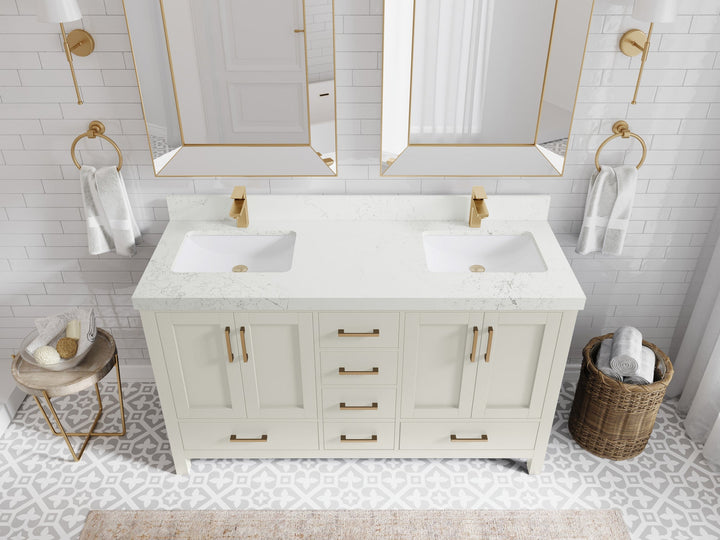 Malibu 60 in. W x 22 in. D Double Sink Bathroom Vanity - photo 28