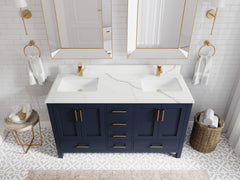 Malibu 60 in. W x 22 in. D Double Sink Bathroom Vanity - photo 26