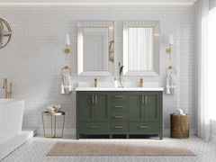 Malibu 60 in. W x 22 in. D Double Sink Bathroom Vanity - photo 2