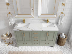 Malibu 60 in. W x 22 in. D Double Sink Bathroom Vanity - photo 19