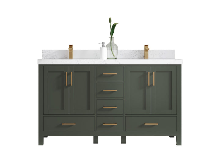 Malibu 60 in. W x 22 in. D Double Sink Bathroom Vanity - photo 1
