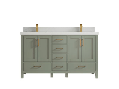 Malibu 60 in. W x 22 in. D Double Sink Bathroom Vanity - Willow Bath and Vanity