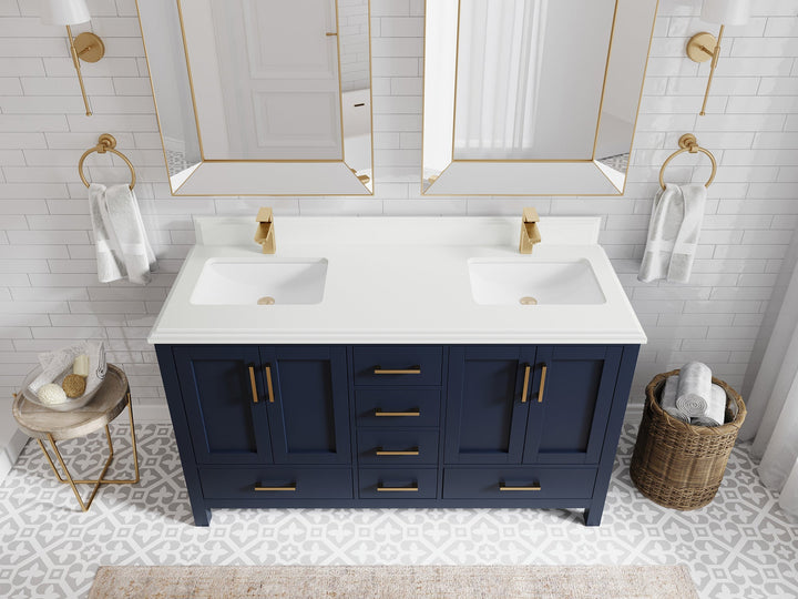 Malibu 60 in. W x 22 in. D Double Sink Bathroom Vanity - photo 30