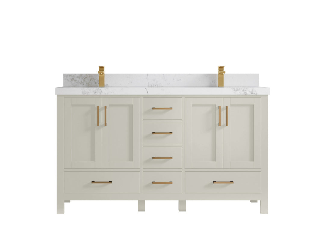 Malibu 60 in. W x 22 in. D Double Sink Bathroom Vanity - Willow Bath and Vanity