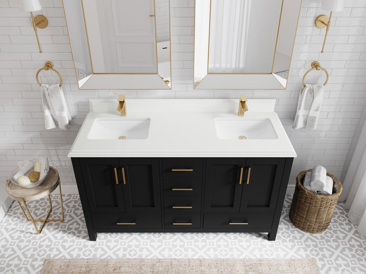 Malibu 60 in. W x 22 in. D Double Sink Bathroom Vanity - photo 28