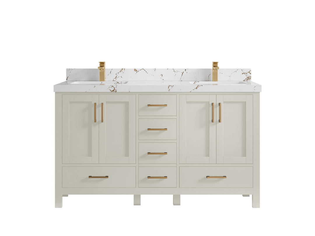 Malibu 60 in. W x 22 in. D Double Sink Bathroom Vanity - Willow Bath and Vanity