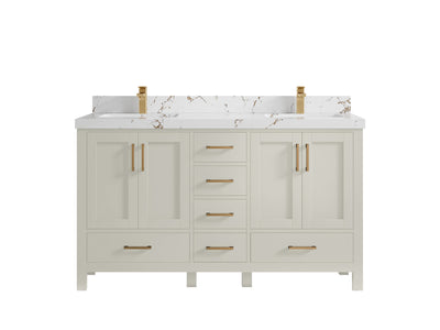 Malibu 60 in. W x 22 in. D Double Sink Bathroom Vanity - Willow Bath and Vanity