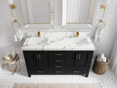 Malibu 60 in. W x 22 in. D Double Sink Bathroom Vanity - photo 36
