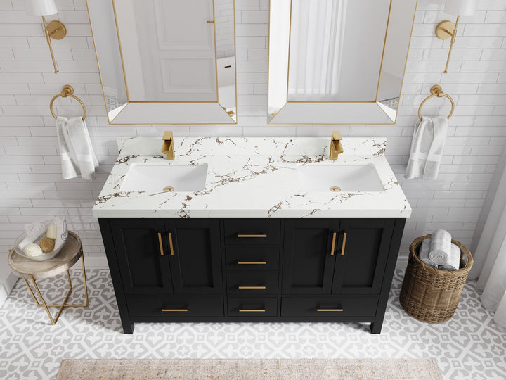 Malibu 60 in. W x 22 in. D Double Sink Bathroom Vanity - photo 36