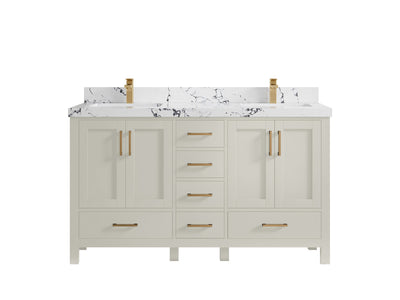 Malibu 60 in. W x 22 in. D Double Sink Bathroom Vanity - Willow Bath and Vanity