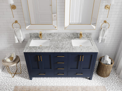 Malibu 60 in. W x 22 in. D Double Sink Bathroom Vanity - Willow Bath and Vanity