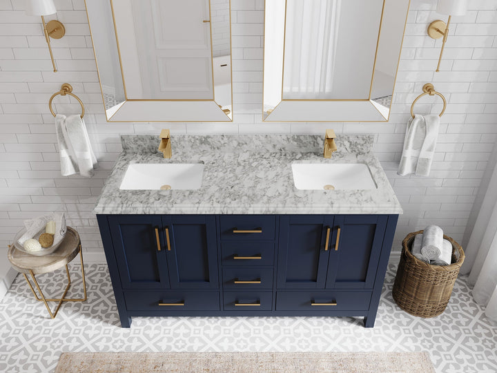 Malibu 60 in. W x 22 in. D Double Sink Bathroom Vanity - photo 24