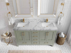 Malibu 60 in. W x 22 in. D Double Sink Bathroom Vanity - photo 9
