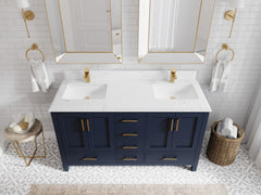 Malibu 60 in. W x 22 in. D Double Sink Bathroom Vanity - photo 28