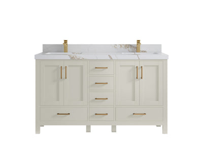Malibu 60 in. W x 22 in. D Double Sink Bathroom Vanity - Willow Bath and Vanity