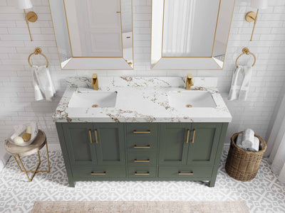 Malibu 60 in. W x 22 in. D Double Sink Bathroom Vanity - Willow Bath and Vanity