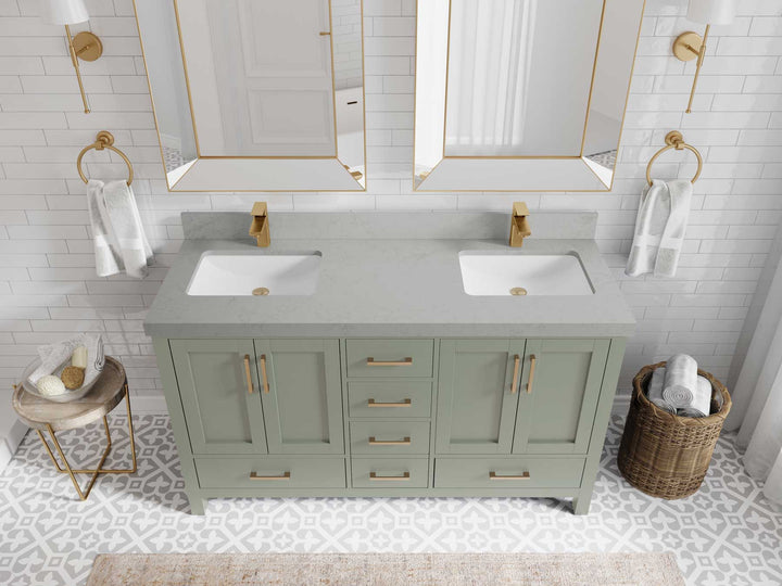Malibu 60 in. W x 22 in. D Double Sink Bathroom Vanity - photo 29