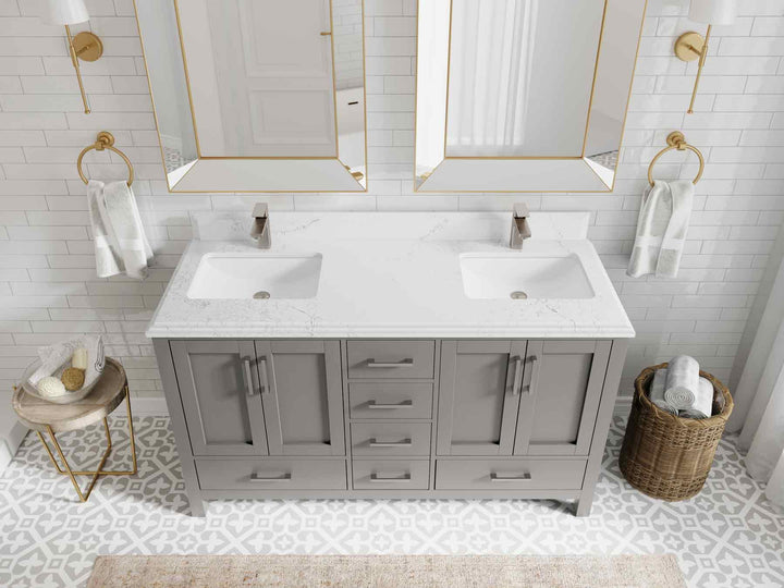 Malibu 60 in. W x 22 in. D Double Sink Bathroom Vanity - photo 26