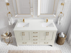 Malibu 60 in. W x 22 in. D Double Sink Bathroom Vanity - photo 26