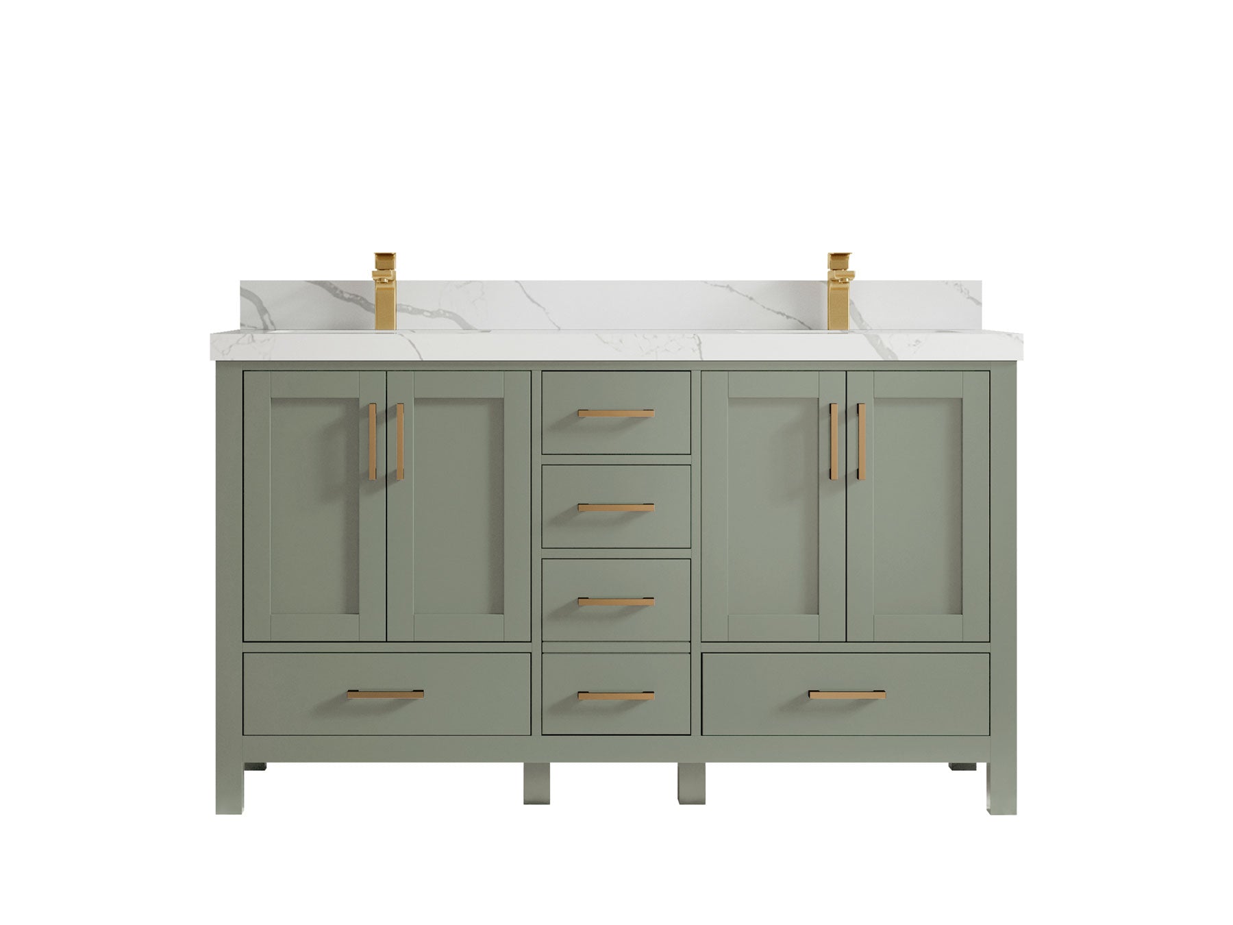 Malibu 60 in. W x 22 in. D Double Sink Bathroom Vanity - Willow Bath and Vanity
