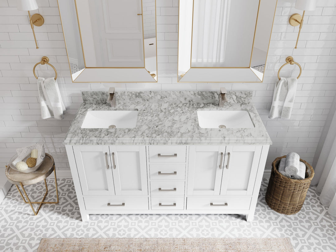 Malibu 60 in. W x 22 in. D Double Sink Bathroom Vanity - Willow Bath and Vanity