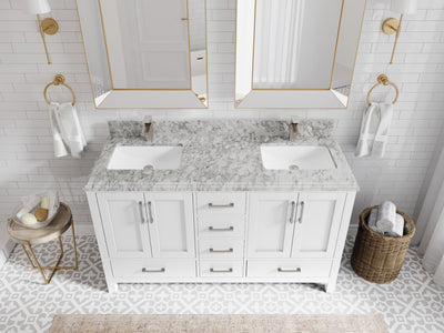 Malibu 60 in. W x 22 in. D Double Sink Bathroom Vanity - Willow Bath and Vanity