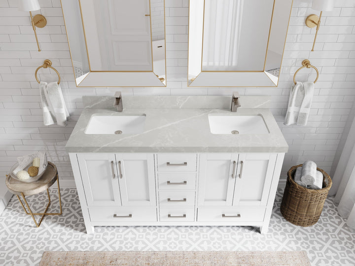Malibu 60 in. W x 22 in. D Double Sink Bathroom Vanity - photo 32