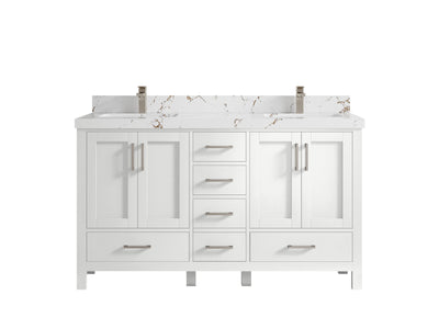 Malibu 60 in. W x 22 in. D Double Sink Bathroom Vanity - Willow Bath and Vanity