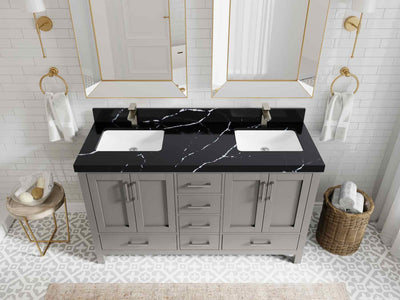 Malibu 60 in. W x 22 in. D Double Sink Bathroom Vanity - Willow Bath and Vanity